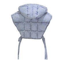 Load image into Gallery viewer, “Daria” Sleeveless Quilted Denim Vest - Modish Mocha
