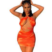 Load image into Gallery viewer, &quot;Anja&quot;  Halter Top Mini Dress - Modish Mocha
