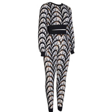 Load image into Gallery viewer, “Gia” Geo Patterned Two Piece Sweater Knit Top Set - Modish Mocha
