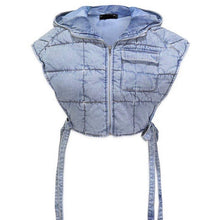 Load image into Gallery viewer, “Daria” Sleeveless Quilted Denim Vest - Modish Mocha
